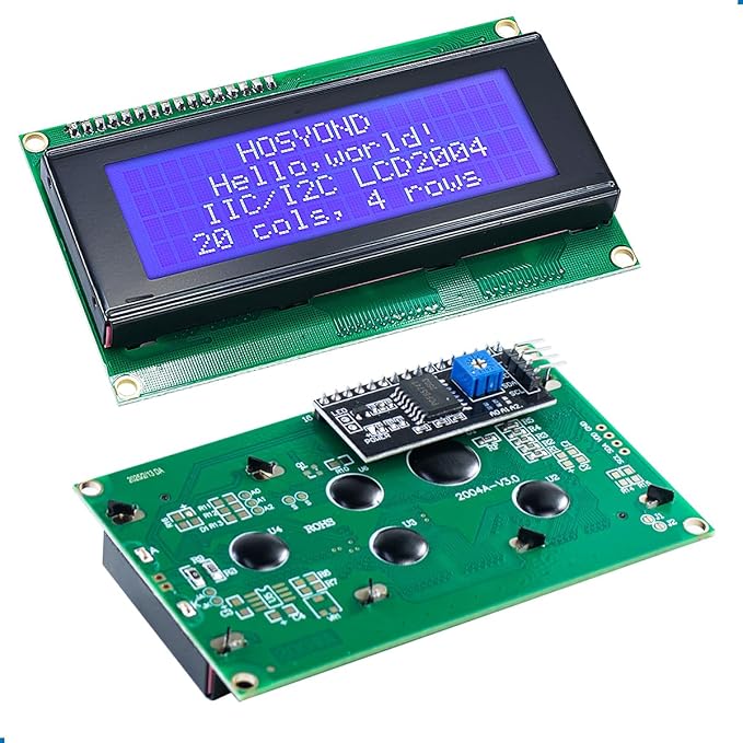 Hosyond 3pcs IIC I2C 2004 LCD Module 20x04 LCD Screen Module Display for Arduino Raspberry Pi