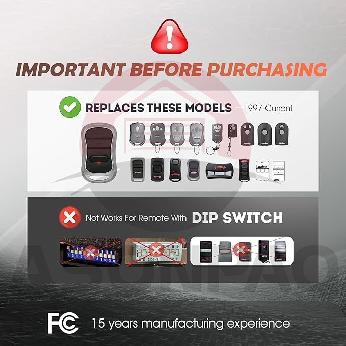 3 for Genie Garage Door Opener Remote G3T-A G3T-R G3T-BX Intellicode【10-Years-Warranty】