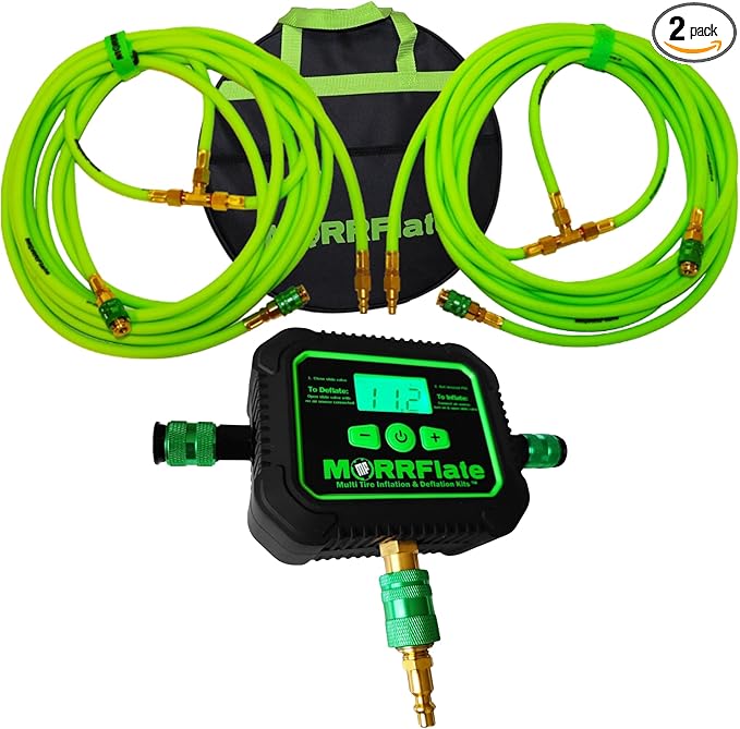 MORRFlate Air Hub + Air Hub Hoses Quad 155" Wheelbase 4 Tire Inflation Deflation System with Air Hub Automatic Digital PSI Controller High-Flow Solenoids Fast Efficient Multi Tire Inflation Deflation