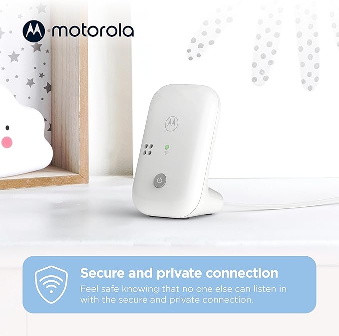 Motorola Nursery Baby Monitor, 1000ft Range PIP10 Audio Only, No WiFi Needed, Cry Detection, Alert Light, Portable Parent Unit for Easy Monitoring