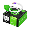 Syston Cable Technology 18/2 LED Lighting Dimmer Dimming Luminaire Control Wire Cable,18 AWG 2 Conductors Solid Bare Copper Unshielded Plenum Rated CMP CL3P FT6, for Ballast Wiring and Connection