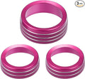 A ABSOPRO Car Air Conditioner Knobs Decals AC Radio Switch Knob Cover for Dodge Durango 2014-2020 for Jeep Cherokee Grand Cherokee 2014-2021 Pink (Set of 3)