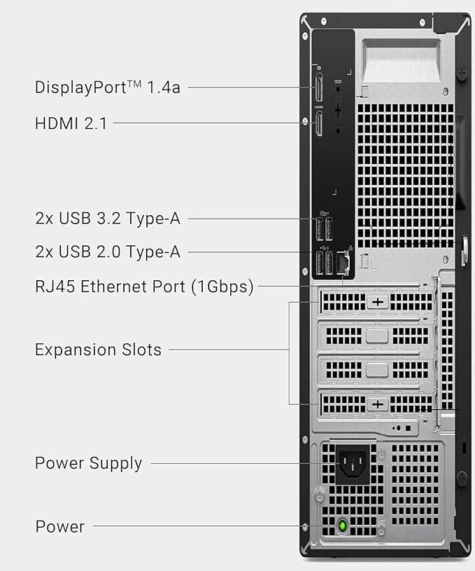Dell Pro Slim QCS1250 Business Desktop, New OptiPlex Version, Intel Core i7-14700(20 Core, 28 Threads), 32GB DDR5 RAM, 2TB PCIe SSD, Ultra-Quiet Design, Dual 4K Monitor Support, USB-C, Windows 11