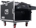 Sound Town High-Quality 1/2” (12mm) Plywood 8U PA DJ Pro Audio Rack/Road ATA Case with 11U Slant Mixer Top, Locking Drawer, 20.2’’ Rackable Depth and Casters (STMR-8D2)