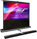 Elite Screens ezCinema Tab-Tension CineGrey 4D, 116-inch 16:9, Manual Floor Pull Up ISF Ceiling Ambient Light Rejecting, Portable Home Office Classroom Projector Screen with Carrying Bag, FT116UH-C4D