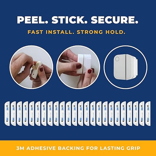 Adhesive Replacement Tape & Sensor Risers Bundle for Ring | Includes 24 Magnet Adhesives and 12 Ring Contact Sensor Spacers - Complete Home Sensor Installation Solution [Device/Magnet NOT Included]