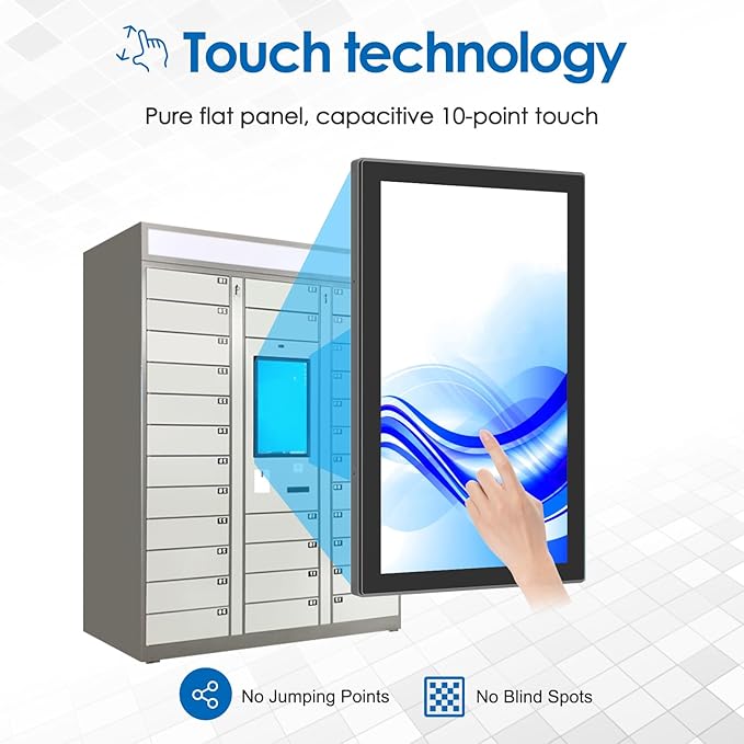 21.5 Inch Open Frame LCD Display Touch Screen Monitor HDMI VGA DVI Inputs 1000 Nits for Outdoor Kiosk