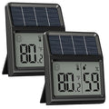 Digital Indoor Thermometer & Hygrometer, Light Powered (No Rechargeable Batteries Runs Only on Real-time Light Exposure) Solar Indoor Temperature and Humidity Monitor, Humidity Gauge
