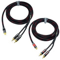 Arklove 7ft Shielded RCA Splitter Subwoofer Stereo Audio Video Cable 1 Female to 2 Male Dual Speaker Y Adapter Connector Extension Cord 24k Gold Plated(2 Pack)