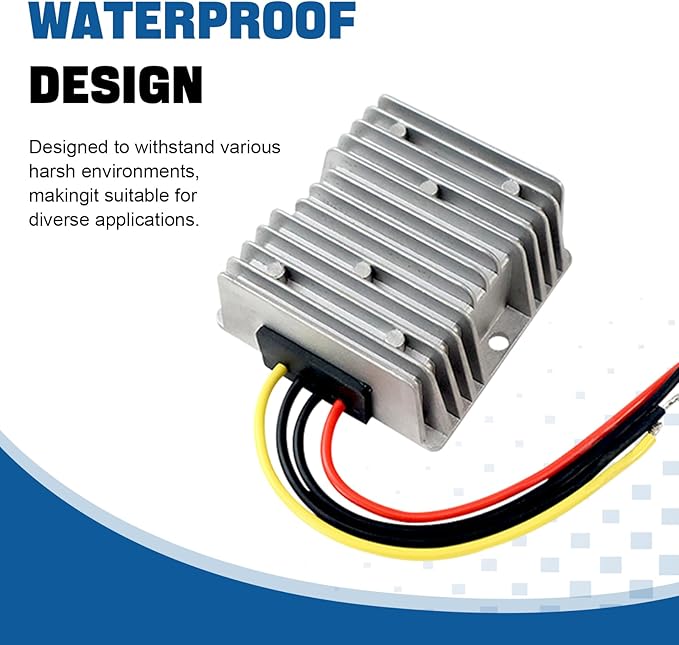 DC 12V Step Up to 24V Boost Converter 5A DC Voltage Regulator Power Converter Waterproof Module Transformer for Golf Cart Club Car Led Lights...