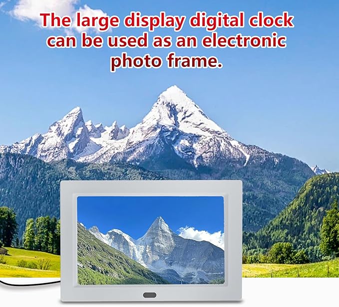 MRCHYDZ 11 Inch Clock with Day and Date for Elderly Large Display Digital Clocks 12 Alarm 3 Display Modes Large Font Alzheimer's Clock Alarm Clocks for Seniors Auto DST 11in White