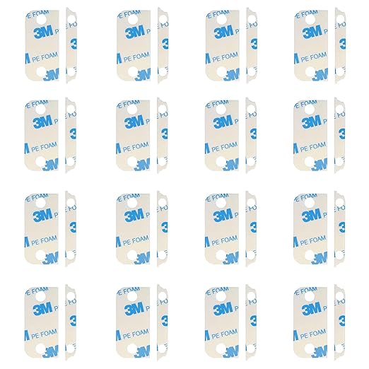 ONTEN Replacement Adhesive Tape for Ring Alarm Contact Sensors (2nd Gen) – 32 Pre-Cut Double-Sided Pads – Easy Install, Strong Hold for Sensors & Magnets – 16 Sensor Pads + 16 Magnet Pads