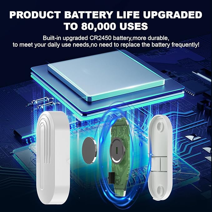 Daytech Wireless Door Chime Alarm System - 800ft Long Range, 20 Melodies, 5 Volume Levels, 3 Sensors + 1 Receiver for Business, Home & Office Entry Alerts