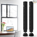 Gadgetzan 2 Pack Window Security Bars Adjustable 11"-18",Portable Short Sliding Window Lock Bar for Child Safety/Anti-Theft,Window safety lock with Rubber Base for Vertical and Horizontal Window-Black