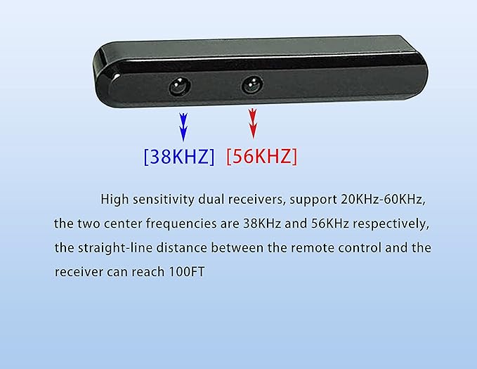 ENSIGEAR IR Repeater Kit, ir Repeater System，IR Remote Control Extender .Supports up to 100 feet， Dual Sensors Receiver