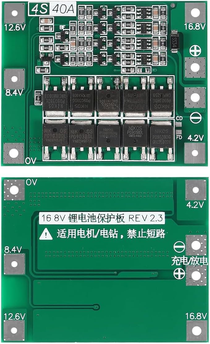 Gebildet 3pcs Enhanced 4S 40A 16.8V 18650 Lithium Battery Protection Board PCB BMS Charger Protection Circuit Balance Charging Module