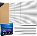 BSHEAD 6 Pack 2-Layer Fold Soundproof Wall Panels, 24 x 12 x 0.43 in Large Sound Proof Foam Panels for Walls, 0.9lb/ft³ High Density, 3D Acoustic Panels,Artistic Noise Dampening Panels White&Black
