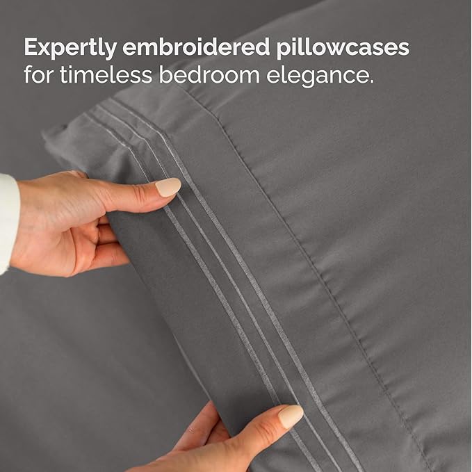 Full XL Bed Sheets - Extra Long Extended Full Sheet – Luxurious, Easy-Fit Sheet Set - Fits between 8” to 16" Deep Pockets, 54" x 80" for Full XL Mattresses - Ideal for Extra Long Full Beds