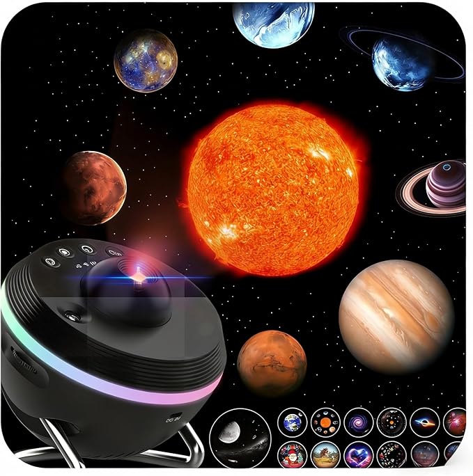 Galaxy Projector for Bedroom, 13 in 1 Planetarium Projector with Meteor Effect, LED Space Galaxy Lamp, Night Lights Room Decor for Kids Adults Birthdays Christmas Gifts