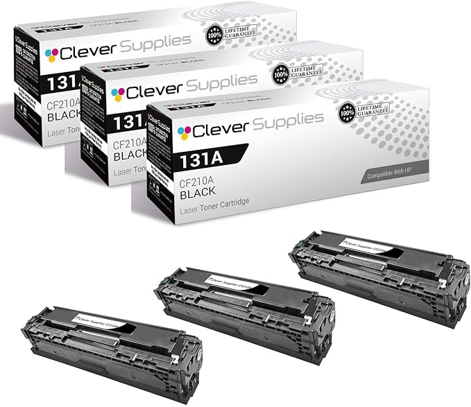 CS Replacement Toner Cartridge Compatible with HP Pro 200 Color M251NW CF210A Black 131A Color Pro 200 M251NW M276NW Printer M251NW M276NW 3 Set