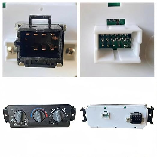 599-266 A/C Control Switch Air Conditioning Climate Control Module, Front Climate Control Module Panel for GMC Sierra Yukon Chevy Silverado 1999-2002, 15054697, 15753264, 19244873, 9361355