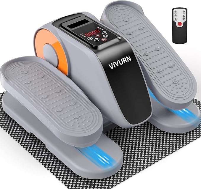 VIVURN® 019 Under Desk Elliptical 12 Adjustable Speeds Motorized Leg Exerciser While Sitting for Seniors As Seen on TV with Non-Slip Mat Low Impact Quiet&Portable Pedal Exerciser for Home and Office