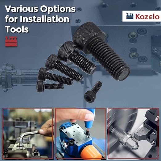 Kozelo 50pcs Socket Head Cap Screws - [M2.5-0.45 x 18mm] 304 Stainless Steel Allen Socket Drive for Electrical Motor 3D Printing Fan Engine Replacement Use, Black