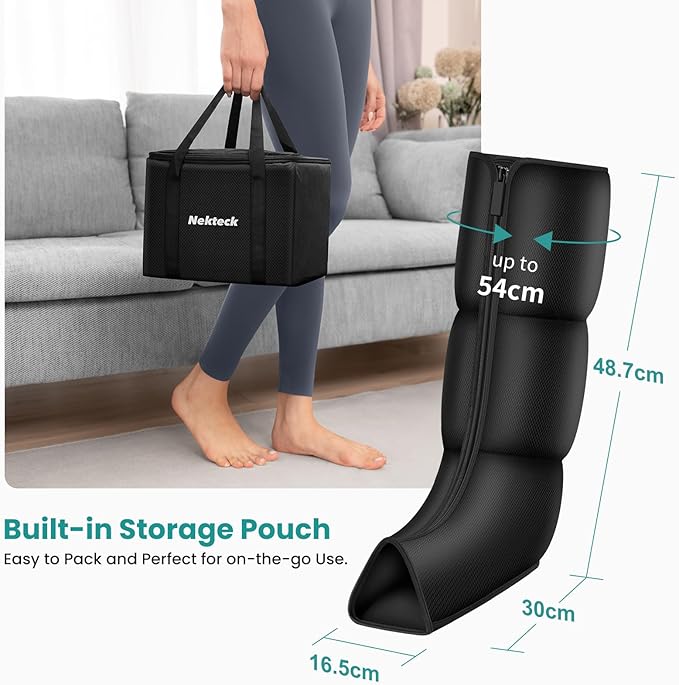 Leg Massager for Circulation and Pain Relief Air Compression Boots Massage Tools for Calf Foot Massager, 6 Modes 6 Intensities, Relaxation Tool for Men Women Mom Dad Wife Husband Birthday Christmas