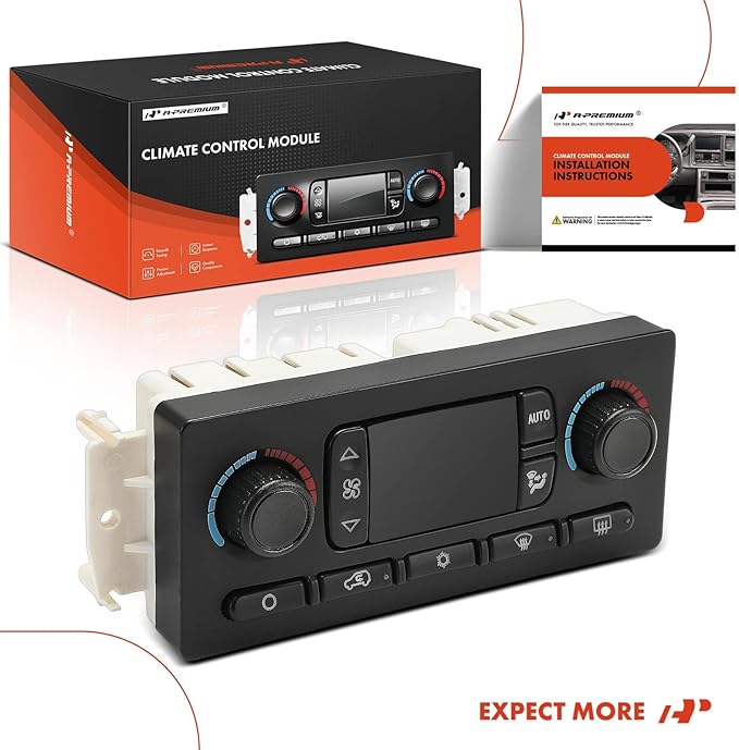 A-Premium Automatic Climate Control Module A/C & Heater Control Panel - Compatible with Hummer H2 2003 2004 2005 2006 2007 - with Rear Window Defogger, Replaces# 10399657 15105969