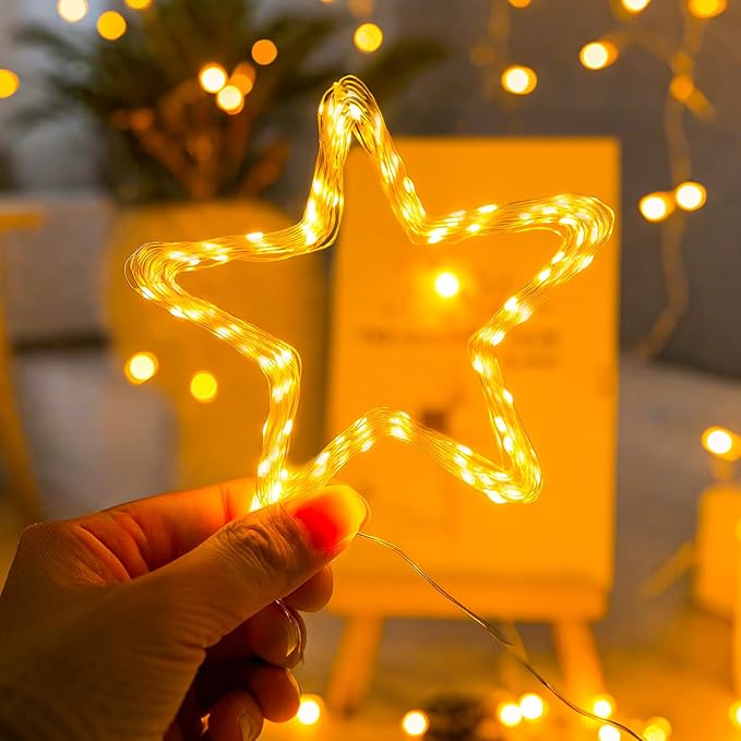 litogo 3 Pack Fairy Lights Battery Operated with Timer, 33FT 100LED Twinkle String Lights USB-C Powered 8 Modes Dimmable for Indoor Bedroom Centerpiece Wedding Classroom Dorm Christmas Decorations