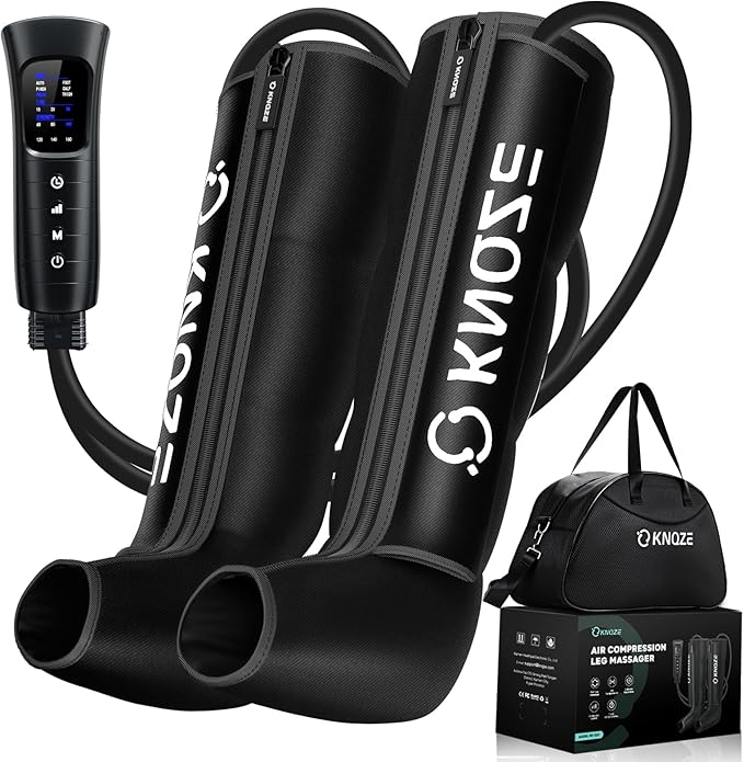 KNQZE Air Compression Recovery System, Foot and Full Leg Recovery Boots with Dynamic Pressure for Fast Therapy, Professional Device for Circulation and Pain Relief