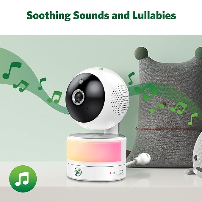 LeapFrog Color Night Vision Video Baby Monitor with 7" HD 1080P, 360° Pan & Tilt, 8X Zoom, Night Light, Humidity & Temperature Sensor, Up to 1000ft Long Range, Secure Transmission: LF920HD