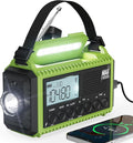 Emergency Radio,5000 NOAA Weather Radio with AM/FM/NOAA/SW,SOS Battery Operated Radio,5 Way Powered Emergency Hand Crank with USB Charger, Flashlight, Reading Lamp, Headphone Jack for Outdoor