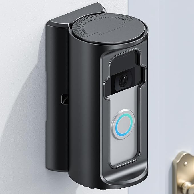 KMOUANTS Adjustable 360° Degree Doorbell Angle Mount Compatible with Ring/Wireless Video Doorbell/Battery Doorbell Plus/Pro Mount, Ring Camera Holder Door Mount no Drill