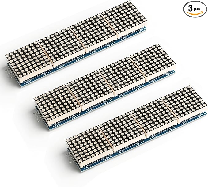 EC Buying MAX7219 Dot Matrix Display - 4 in 1 Integrated Display, SCM Control Drive, LED, Electronic Components, 5V