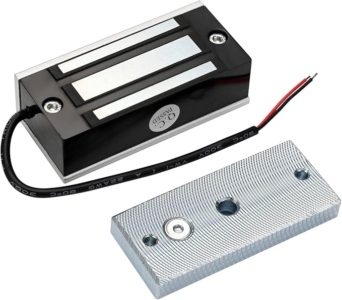 Electric Magnetic Lock 60KG 130LBS Holding Force Electromagnet Lock 12V Fail Safe NC Mode Single Door for Access Control System