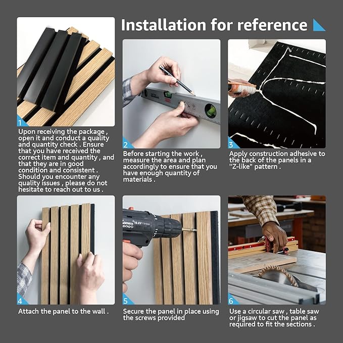 Art3d 2 Wood Slat Acoustic Panels for Wall and Ceiling - 3D Fluted Sound Absorbing Panel with Wood Finish - Silver