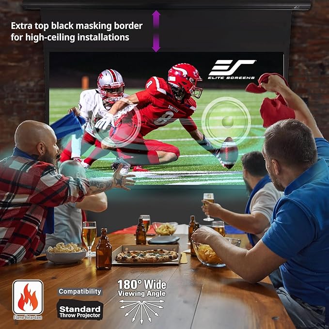 Elite Screens Saker Tab-Tension AcousticProUHD RC1 Kit, 100-INCH 24" Drop Acoustically Sound Transparent Projector Screen, SKT100UH2-E24-AUHD