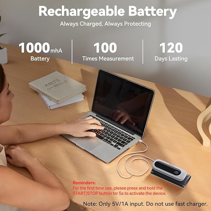 Checkme Rechargeable Blood Pressure Monitor, Automatic Upper Arm BP Machine, Large Clear Numbers, Voice Broadcast, 2-User Mode, 2x199 Memories, Large Cuff, Unlimited Cloud Storage via Bluetooth APP