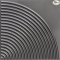 From Plain To Beautiful In Hours 9002 Arc Swell PVC 12 in x 12 in Peel and Stick Wall Panels (Covers / 10 sq.ft), Metallic Grey, 10 Piece
