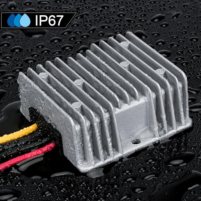 24V to 12V Step Down Converter Golf Cart 12V 10A 120W DC/DC Converter Regulator Reducer for Club Car Truck Vehicle Boat Solar System Scooters Bicycles