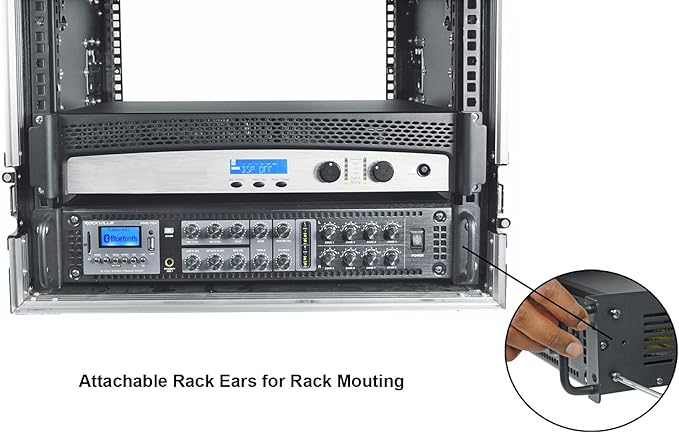 Rockville PRE-70V 8-Zone Stereo Preamp Mixer with Bluetooth, USB/SD/FM, Mic Inputs, Chime, Bass/Treble Control, for 70V Audio Systems