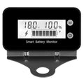 SUPNOVA Waterproof Battery Monitor with Bracket 7-100V,Car Motorcycle Golf cart Meter Digital Battery Capacity Remaining Capacity Percentage Tester with Buzzer Alarm and Temperature (White)