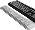 MEKASS Keyboard Wrist Rest - Soft Memory Foam Wrist Support for Long Hours of Work, Gaming, Studying (Light Gray)