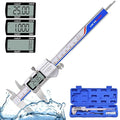 Digital Caliper Measuring Tool, IP54 Waterproof Electronic Digital Micrometer Caliper, Stainlee Steel Vernier Caliper with Large LCD Screen, Inch Metric Conversion, 6 Inch for Household/DIY