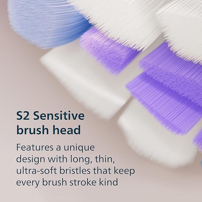 Philips Sonicare 6700 Series Electric Toothbrush - Next-Generation Sonicare Technology, Pressure Sensor, 9 Brushing Settings, SmarTimer, 21-Day Runtime, Travel Case, Light Pink, HX7412/04