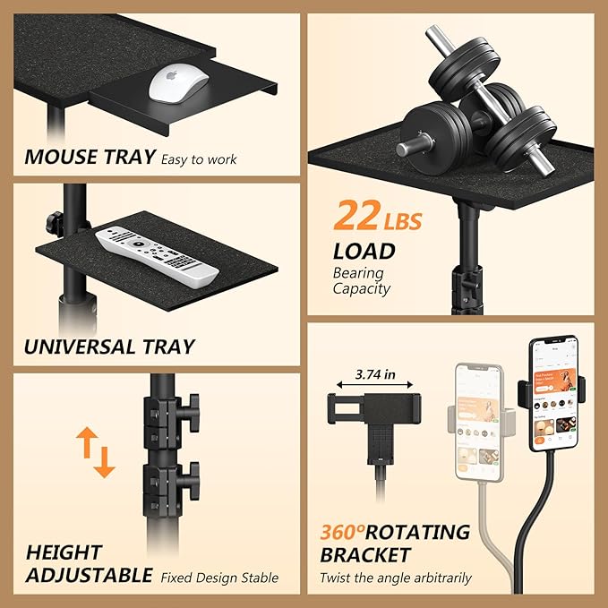 Facilife Projector Stand Tripod on Wheels, Adjustable Height 31-56 Inches, Laptop Tripod Stand Rolling, Heavy Duty Projector Tripod Metal Construction, Multifunctional for Office & Home (31-56 Inches)