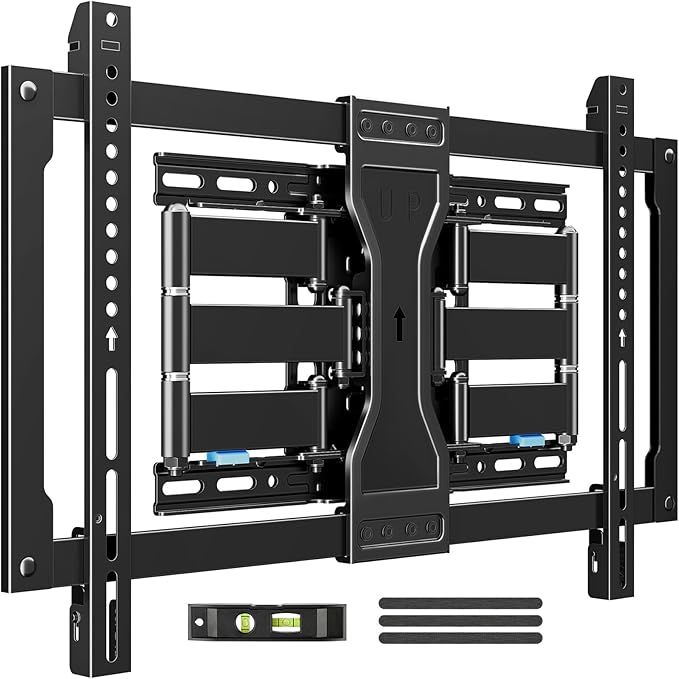 MOUNTUP Ultra Slim TV Wall Mount for Most 37-90 inch TVs, 1.1" Thin Low Profile Full Motion TV Mount Bracket, Dual Swivel Articulating Arms with Tilt, Fits 16" Studs, Max VESA 600x400mm Holds 132lbs