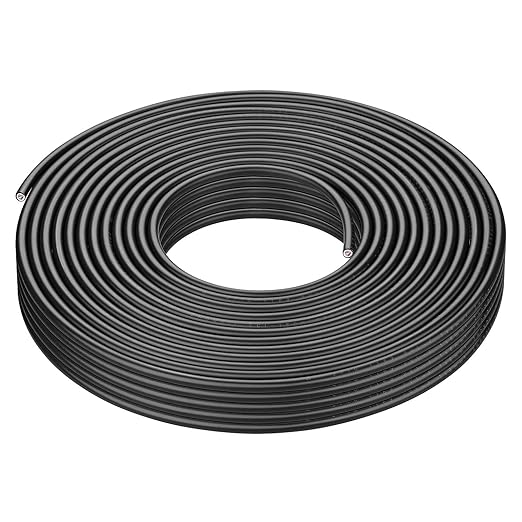 Solar Panel Wire - iGreely 100Ft 10 Gauge Tinned Copper PV Wire Solar Panel Extension Cable UV Resistant Cable for Boat Marine Automotive RV Solar Panel Outdoor - Black