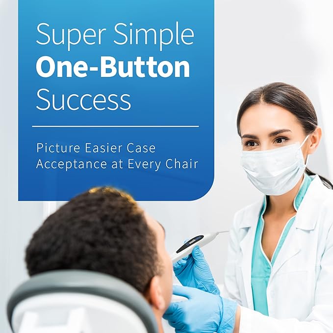 MouthWatch Intraoral Camera, Crystal Clear Images with an Easy to Use, Fast, Single Button Operation Dental Camera, Compatible with Over 50 Dental Imaging Suites, Lightweight and Ergonomic, 31 Grams